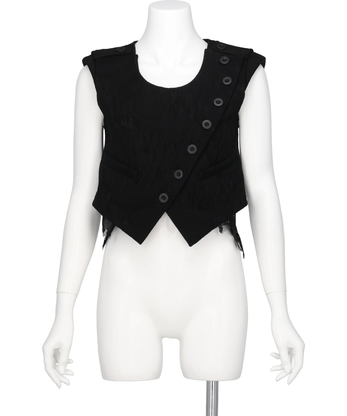 mukcyen（ムッシャン）ERODED JACQUARD VEST