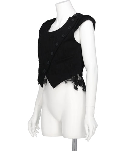 ERODED JACQUARD VEST