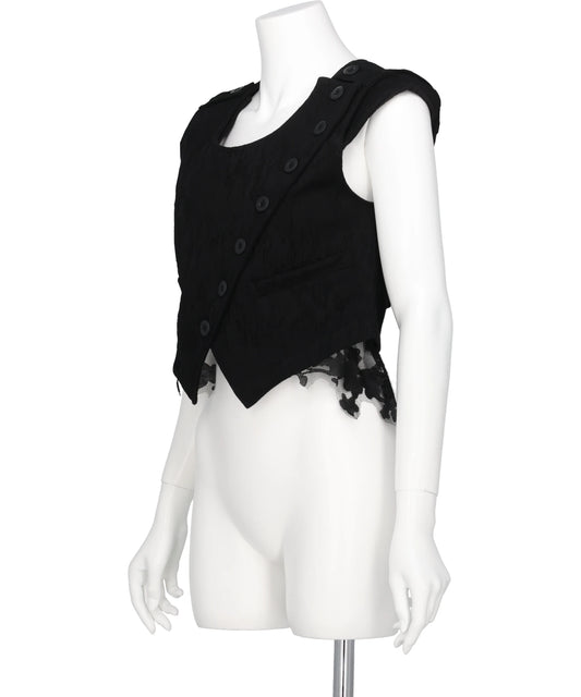 ERODED JACQUARD VEST