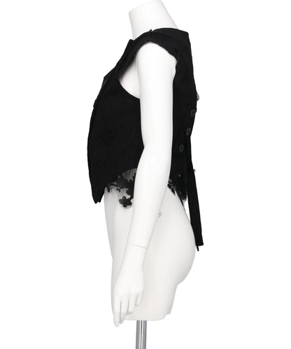 ERODED JACQUARD VEST