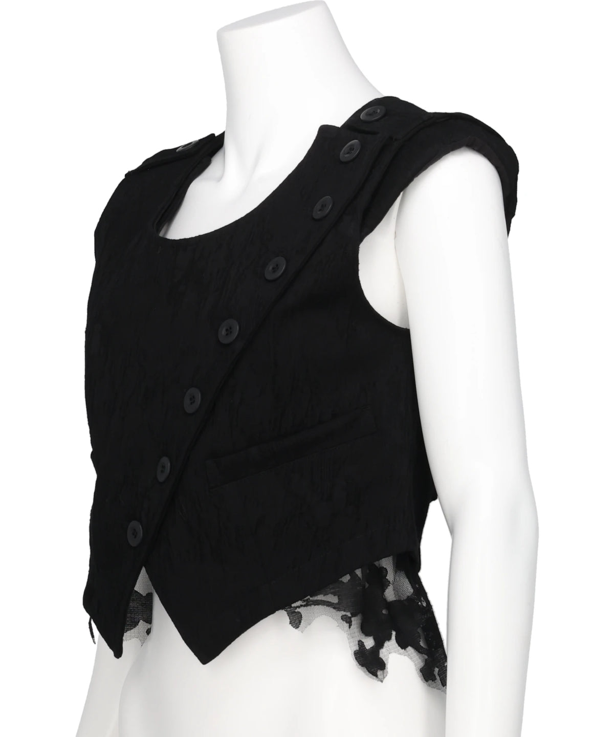 ERODED JACQUARD VEST