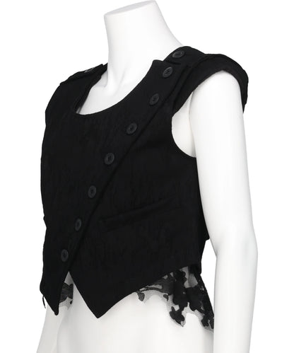 ERODED JACQUARD VEST