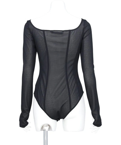 JERSEY FLONT STRAP BODY SUIT TOP