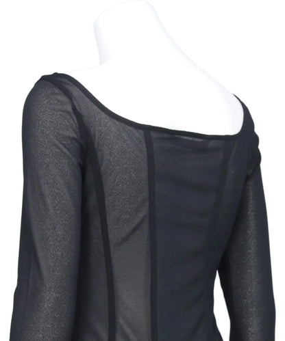 JERSEY FLONT STRAP BODY SUIT TOP