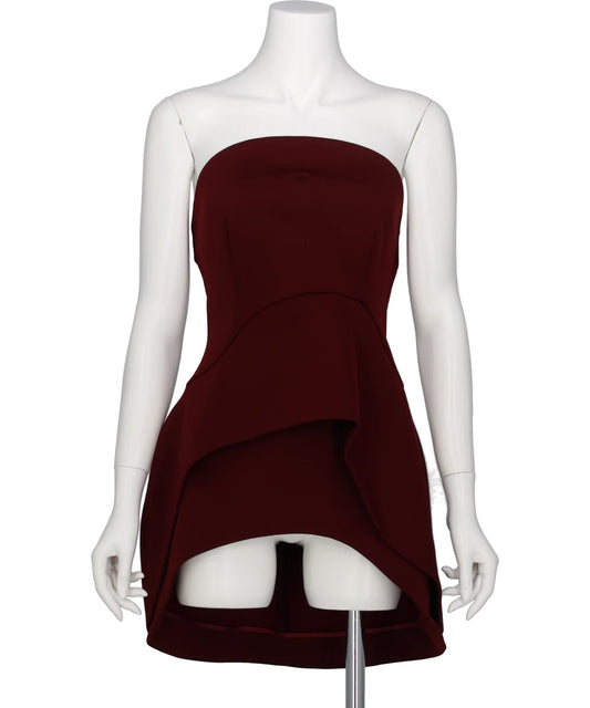 DOUBLE JERSEY ASYMMETRIC BUSTIER