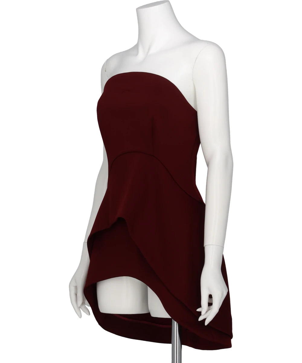 DOUBLE JERSEY ASYMMETRIC BUSTIER