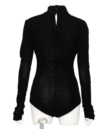 VELVET TULLE TURTLENECK BODYSUIT