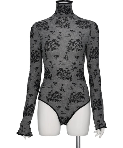 Mame Kurogouchi(マメクロゴウチ 2026SS FLORAL JACQUARD KNIT BODYSUIT MM26SS-KN082