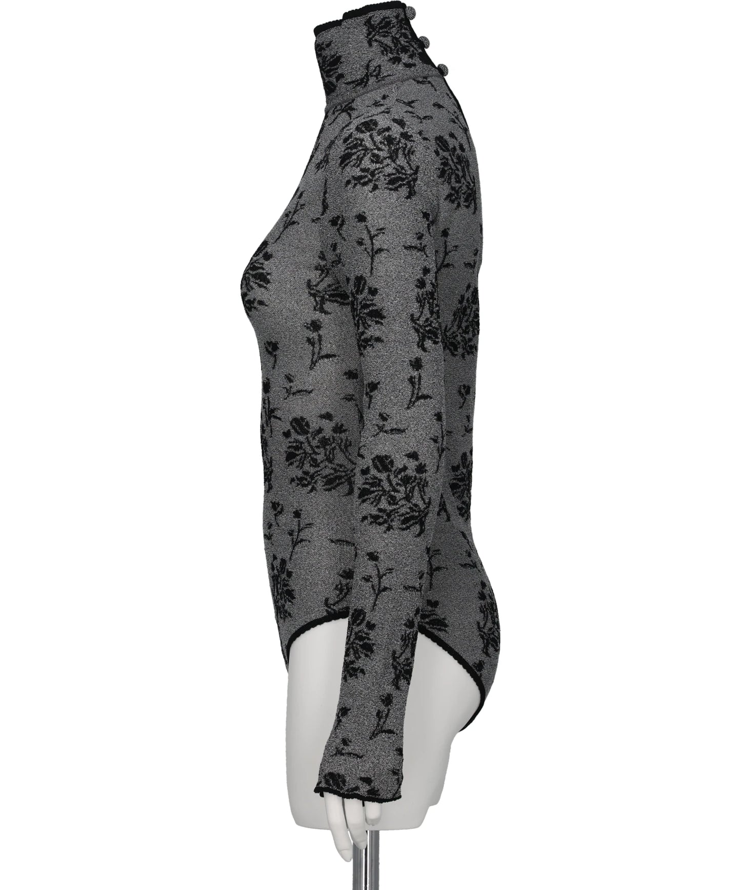 FLORAL JACQUARD KNIT BODYSUIT