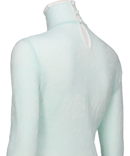 FLORAL JACQUARD KNIT BODYSUIT