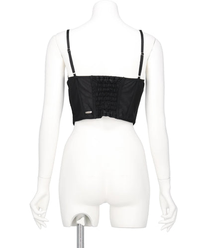 LACE UP GARTER SHEER CORSET