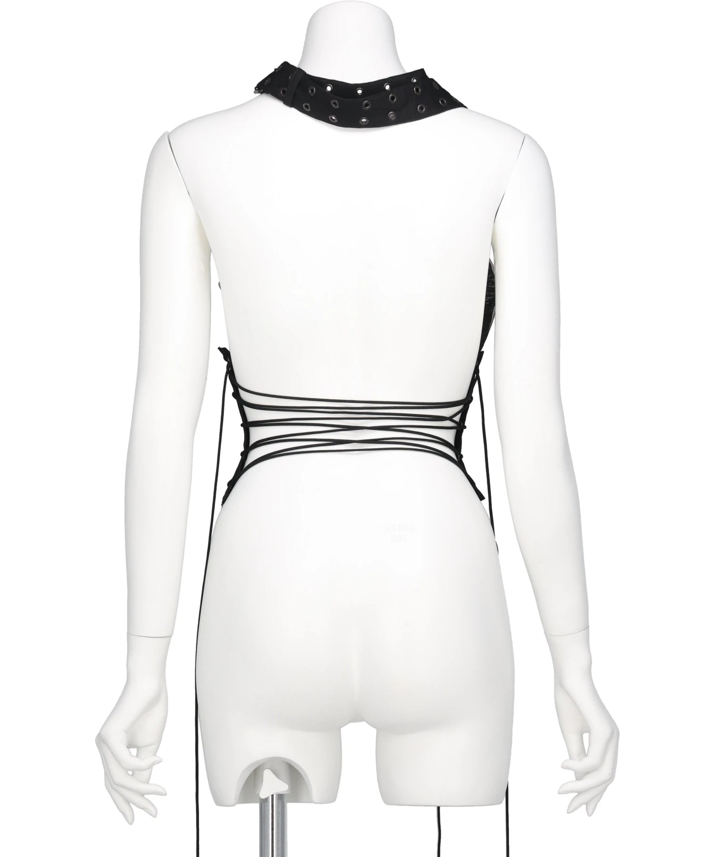 LAYERED TULLE GAUZE HALTER TOP