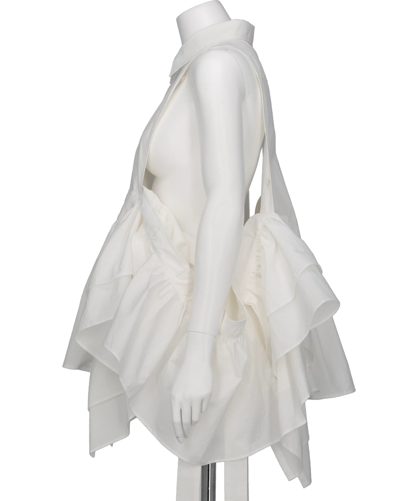 SHIRT COLLOR FRILLED GILET