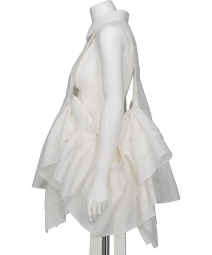 SHIRT COLLOR FRILLED GILET