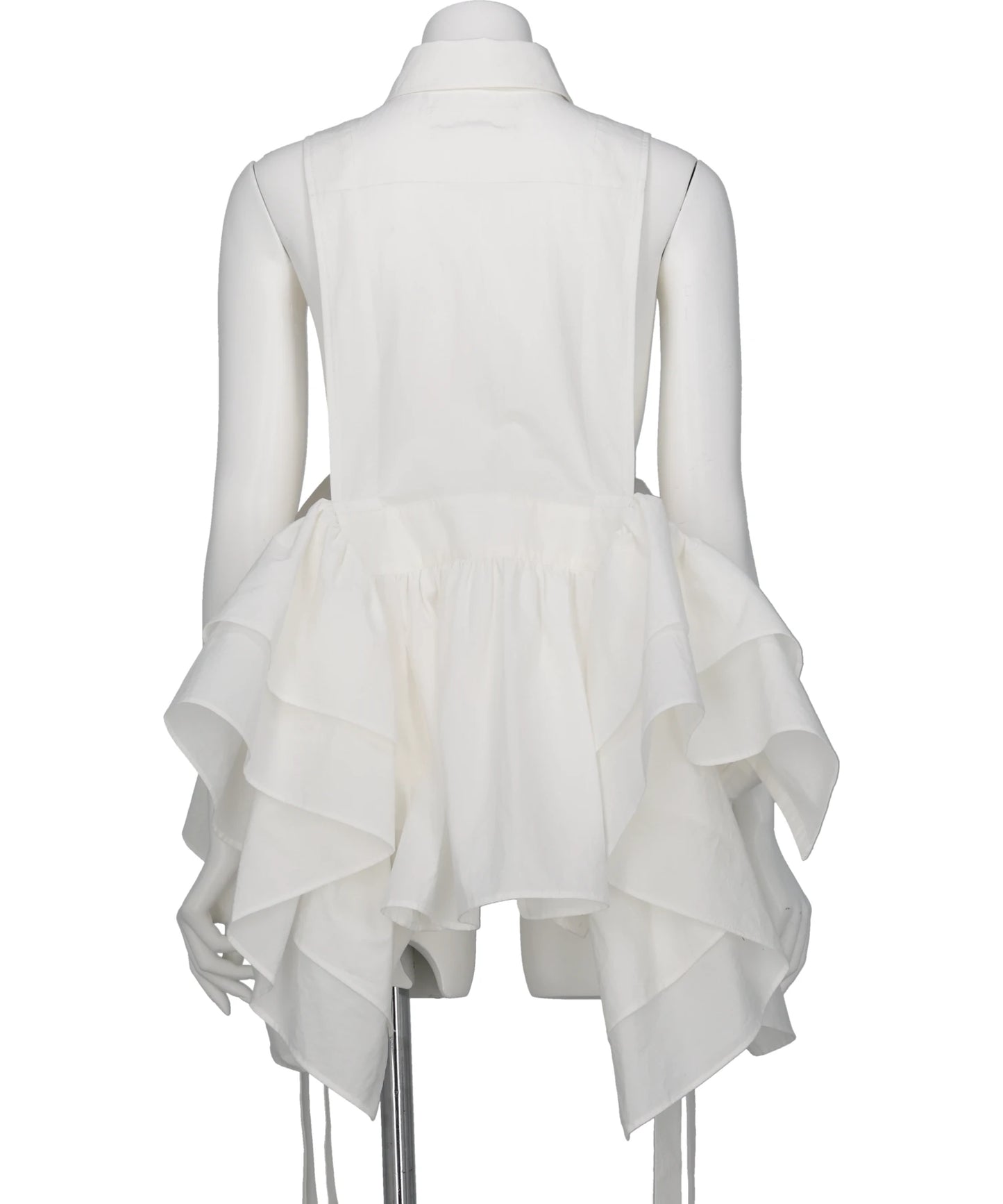 SHIRT COLLOR FRILLED GILET