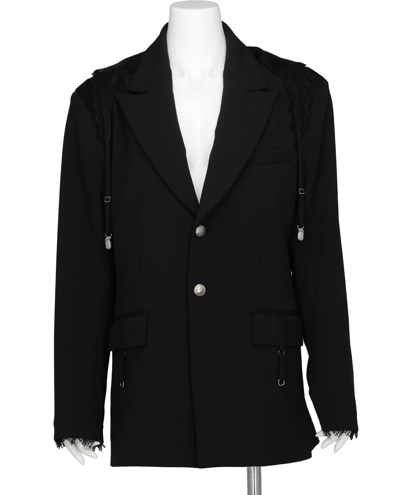 GARTER COLLAR PEAKED LAPEL JACKET