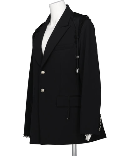 GARTER COLLAR PEAKED LAPEL JACKET
