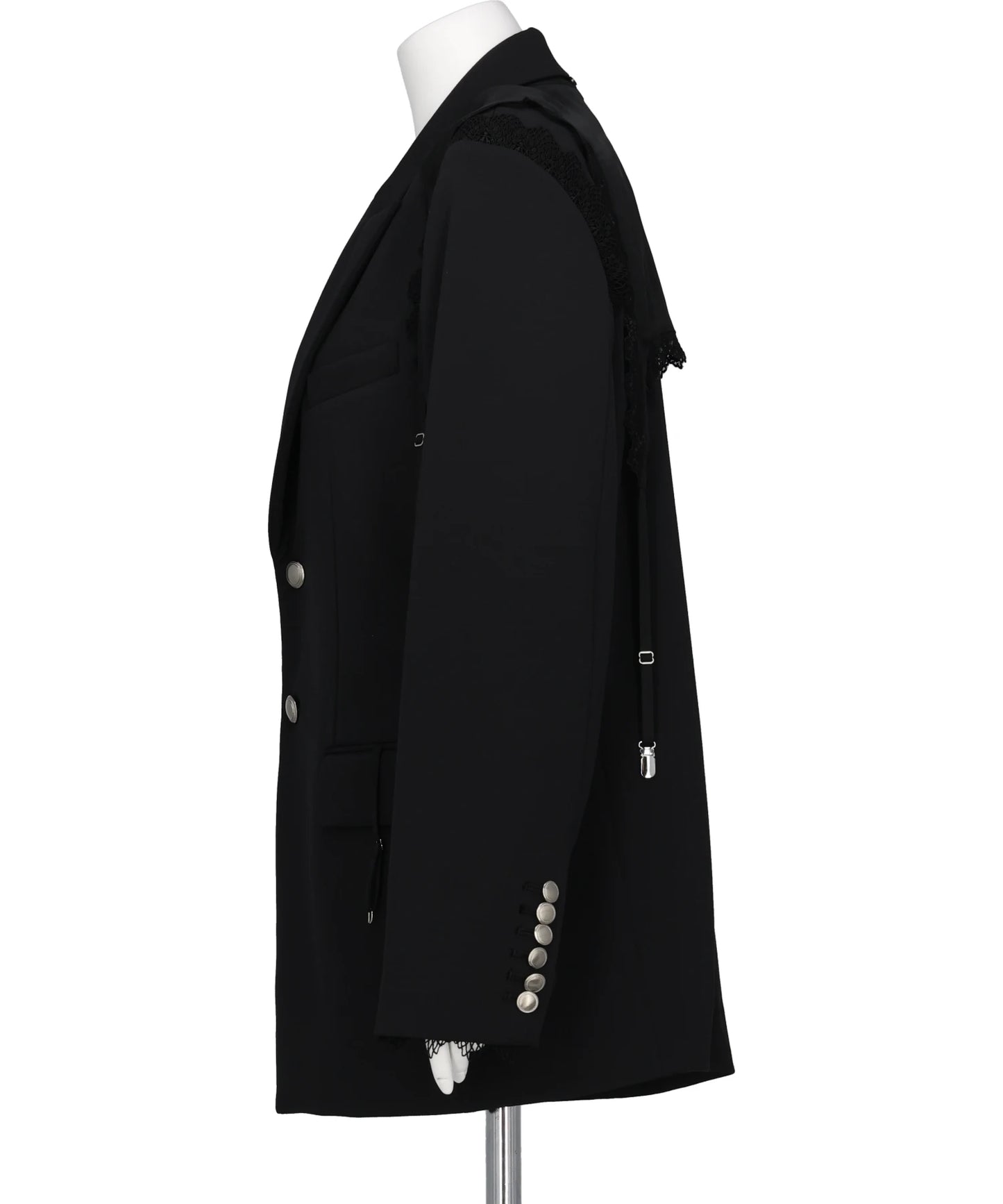 GARTER COLLAR PEAKED LAPEL JACKET