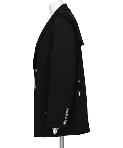 GARTER COLLAR PEAKED LAPEL JACKET