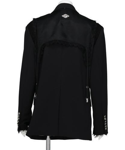 GARTER COLLAR PEAKED LAPEL JACKET
