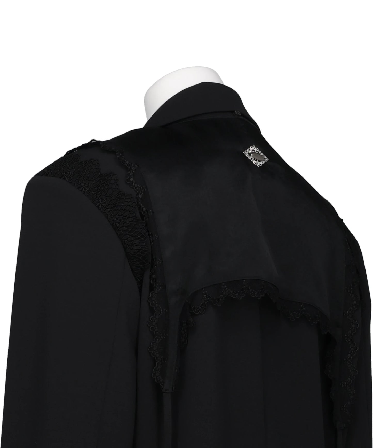 GARTER COLLAR PEAKED LAPEL JACKET