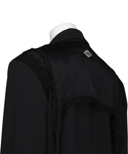 GARTER COLLAR PEAKED LAPEL JACKET