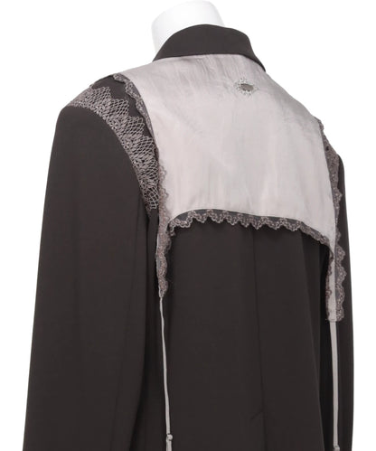 GARTER COLLAR PEAKED LAPEL JACKET