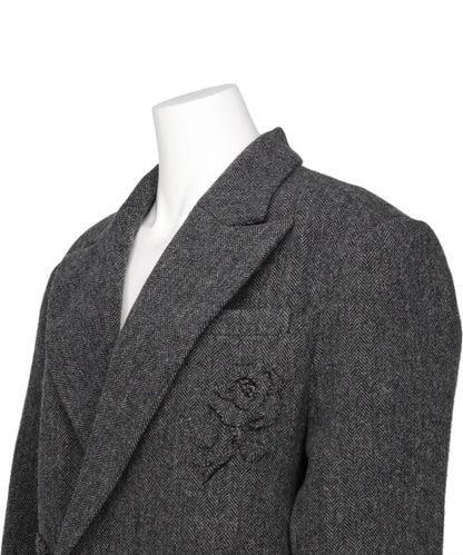 FLOWER APPLIQUE OVERSIZED BLAZER