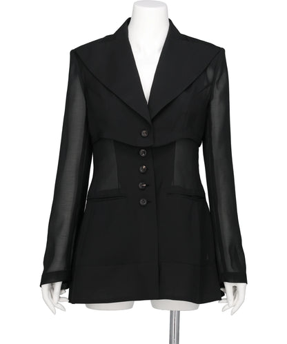FETICO(フェティコ) 2026SS 3-WAY SHEER TAILORED JACKET FTC262-0206 FETICO(フェティコ) 2026SS 3-WAY SHEER TAILORED JACKET FTC262-0206
