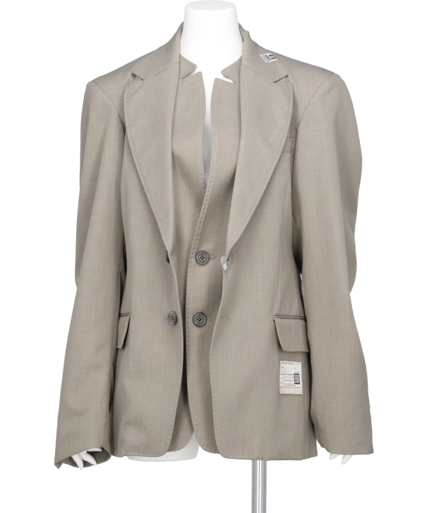 Maison MIHARA YASUHIRO(メゾンミハラヤスヒロ) 2026SS WOOLY TEXTURE LAYERED JACKET B16JK111