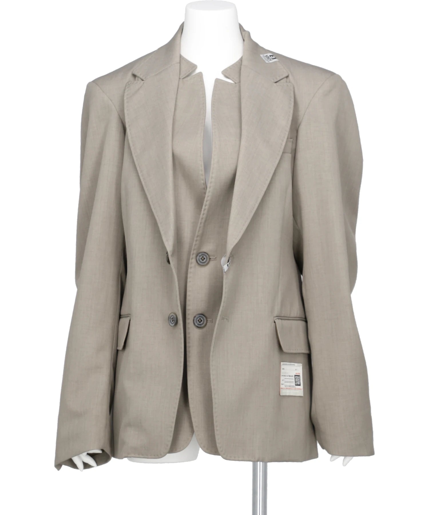 Maison MIHARA YASUHIRO(メゾンミハラヤスヒロ) 2026SS WOOLY TEXTURE LAYERED JACKET B16JK111