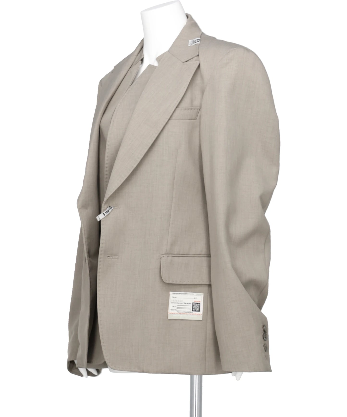 WOOLY TEXTURE LAYERED JACKET