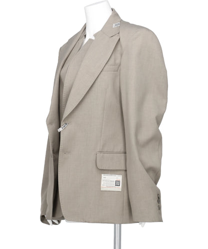 WOOLY TEXTURE LAYERED JACKET