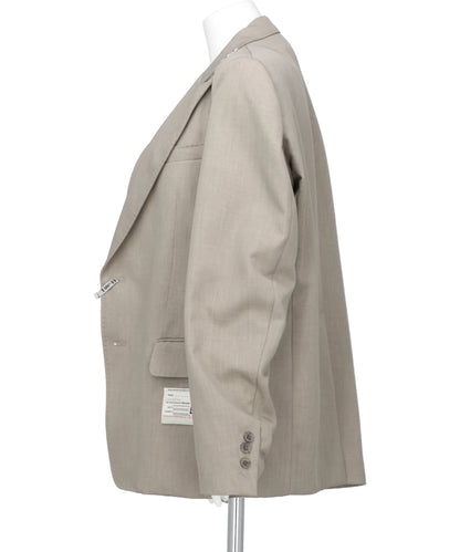 WOOLY TEXTURE LAYERED JACKET