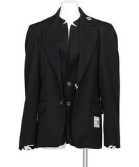 WOOLY TEXTURE LAYERED JACKET