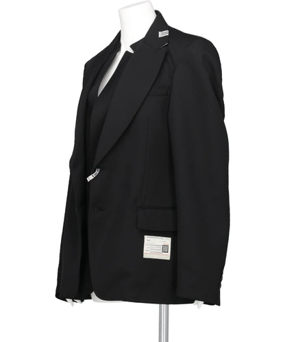 WOOLY TEXTURE LAYERED JACKET