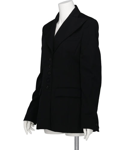FINE WOOL SUITING TAILORED JACKET