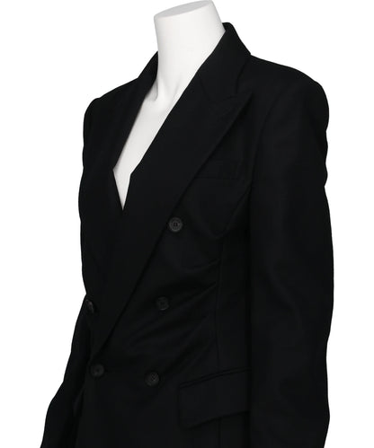 WOOL FLANNEL DOUBLE-BREASTED JACKET