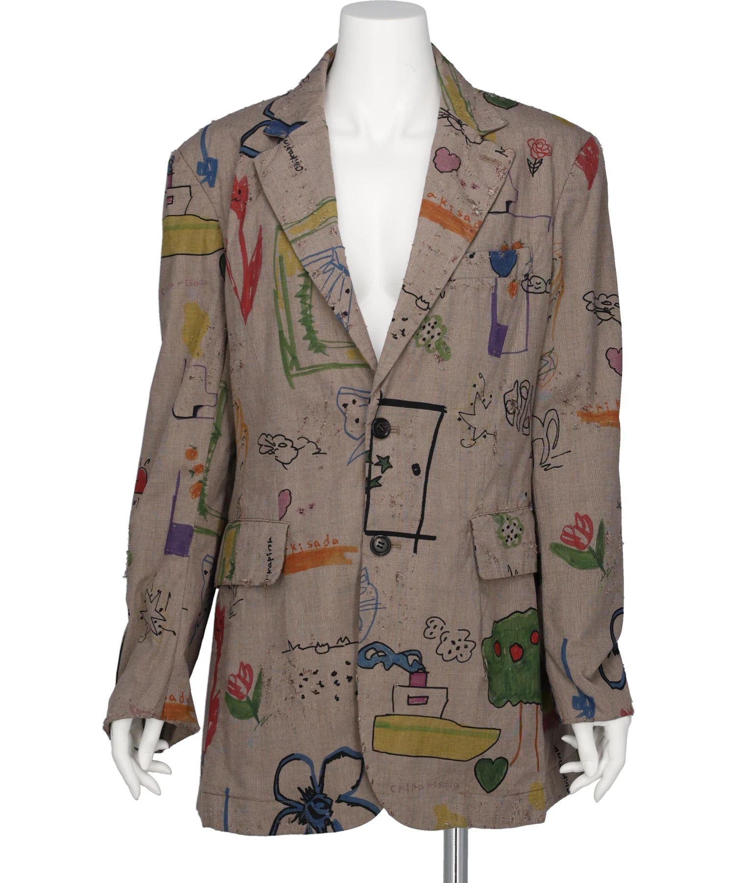 Chika Kisada(チカキサダ) 2026AW RAKUGAKI PRINTED TAILORED JACKET CJ-26240