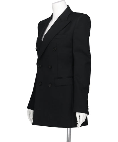 WOOL GABARDINE DOUBLE BREASTED JACKET