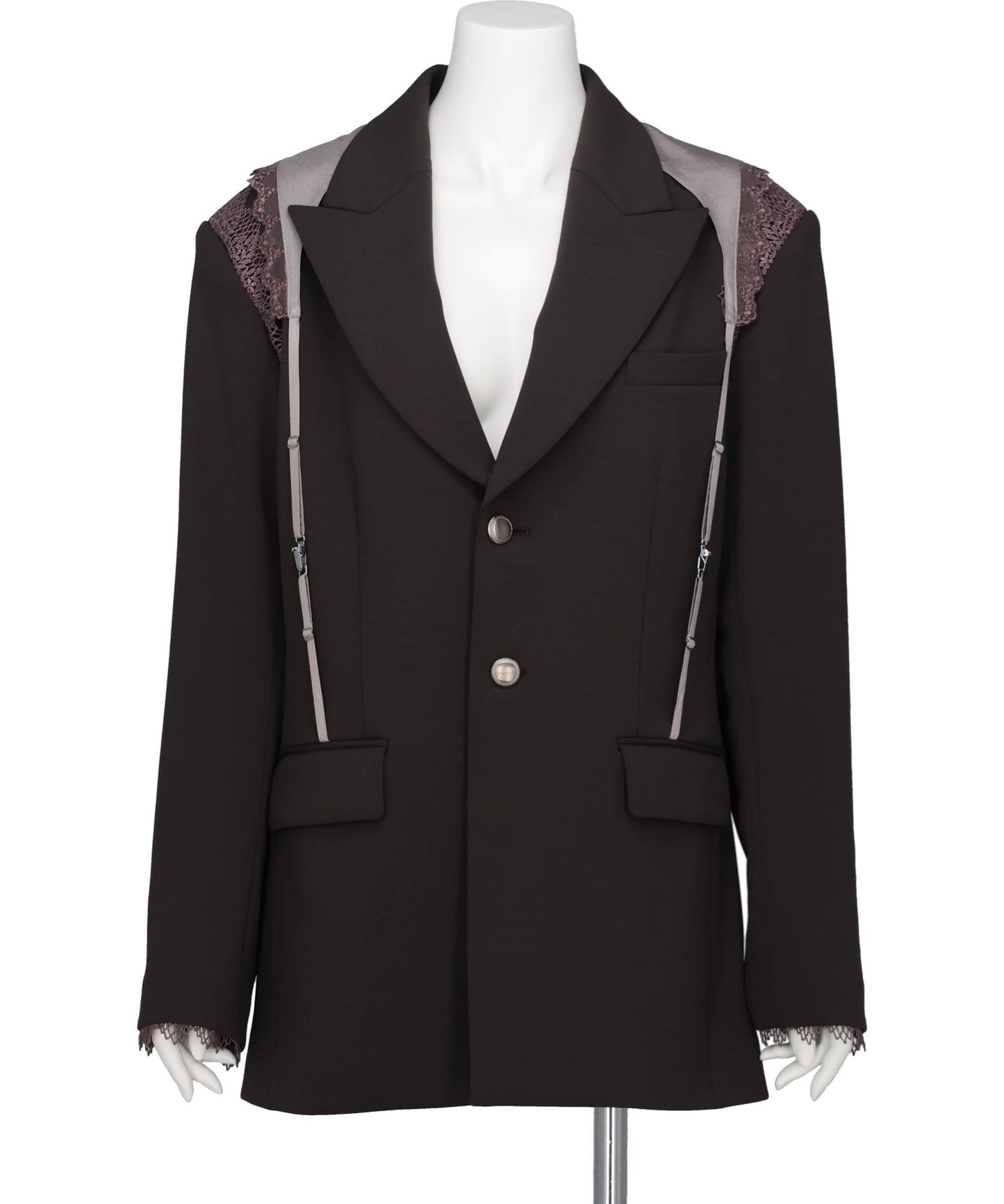 tanakadaisuke GARTER COLLAR PEAKED LAPEL JACKET