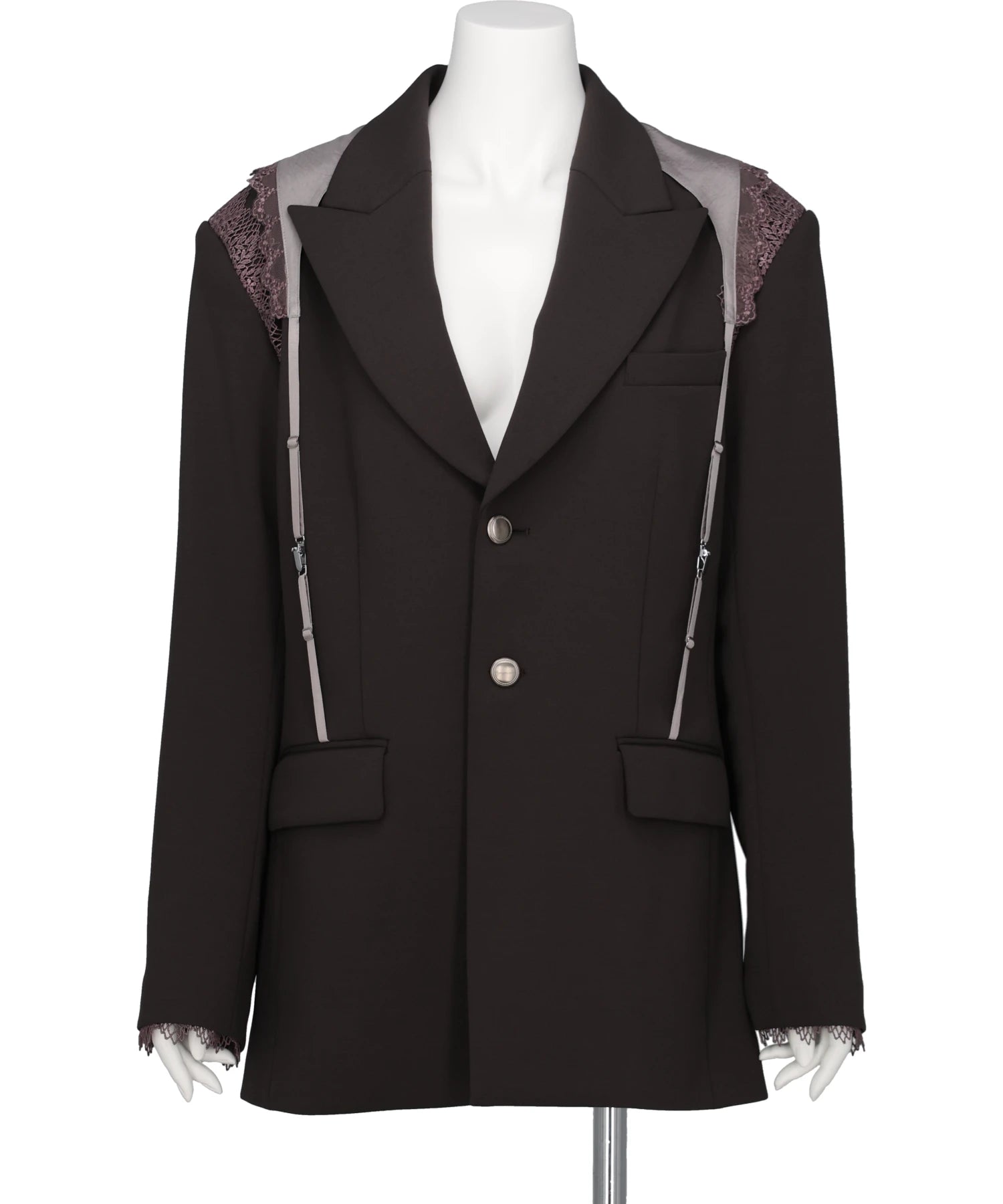tanakadaisuke GARTER COLLAR PEAKED LAPEL JACKET