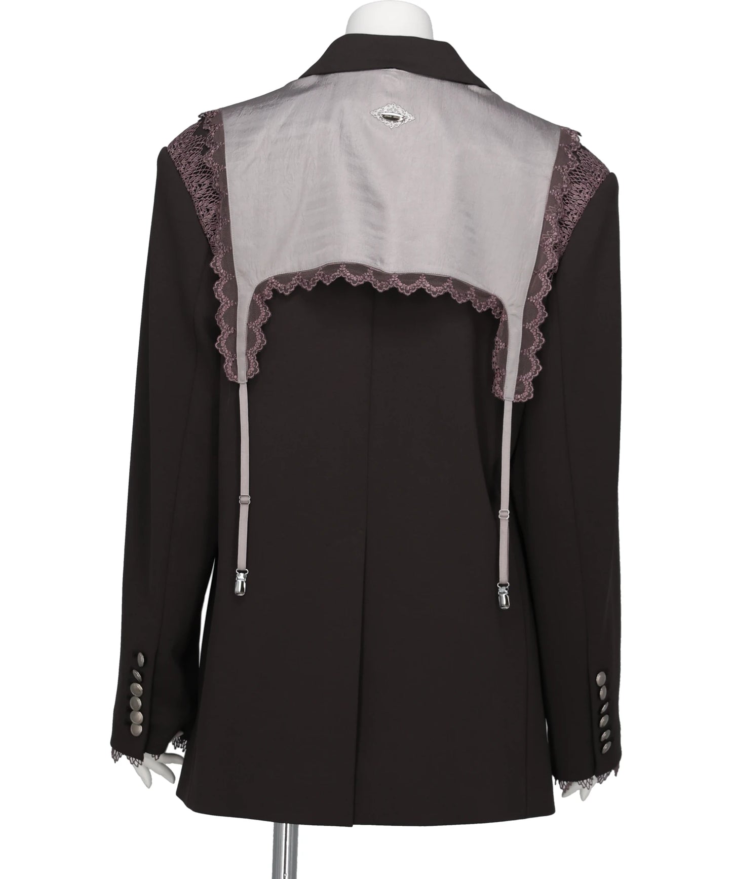 GARTER COLLAR PEAKED LAPEL JACKET