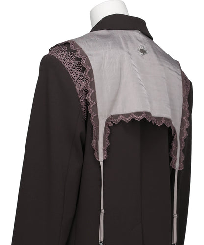 GARTER COLLAR PEAKED LAPEL JACKET