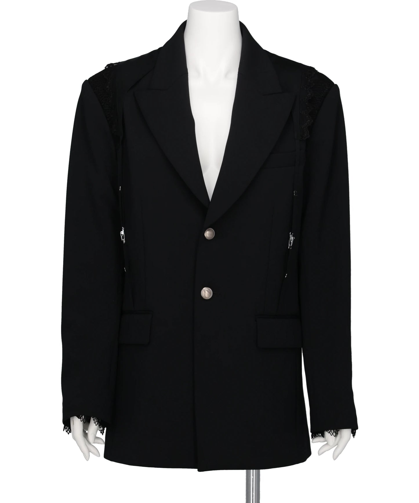 tanakadaisuke GARTER COLLAR PEAKED LAPEL JACKET