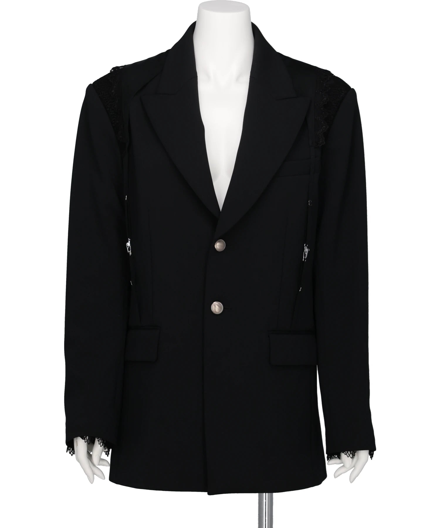 tanakadaisuke GARTER COLLAR PEAKED LAPEL JACKET