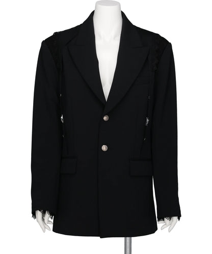 tanakadaisuke GARTER COLLAR PEAKED LAPEL JACKET