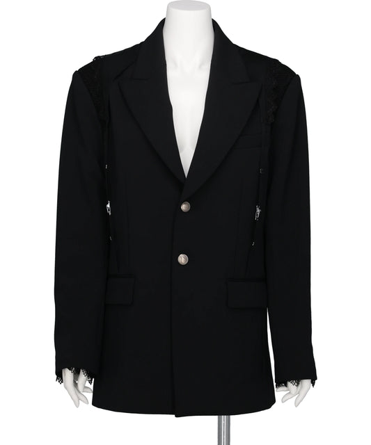 tanakadaisuke GARTER COLLAR PEAKED LAPEL JACKET