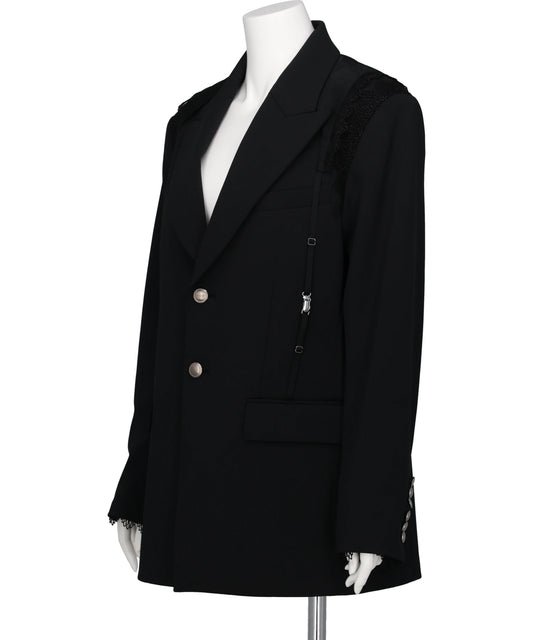 GARTER COLLAR PEAKED LAPEL JACKET