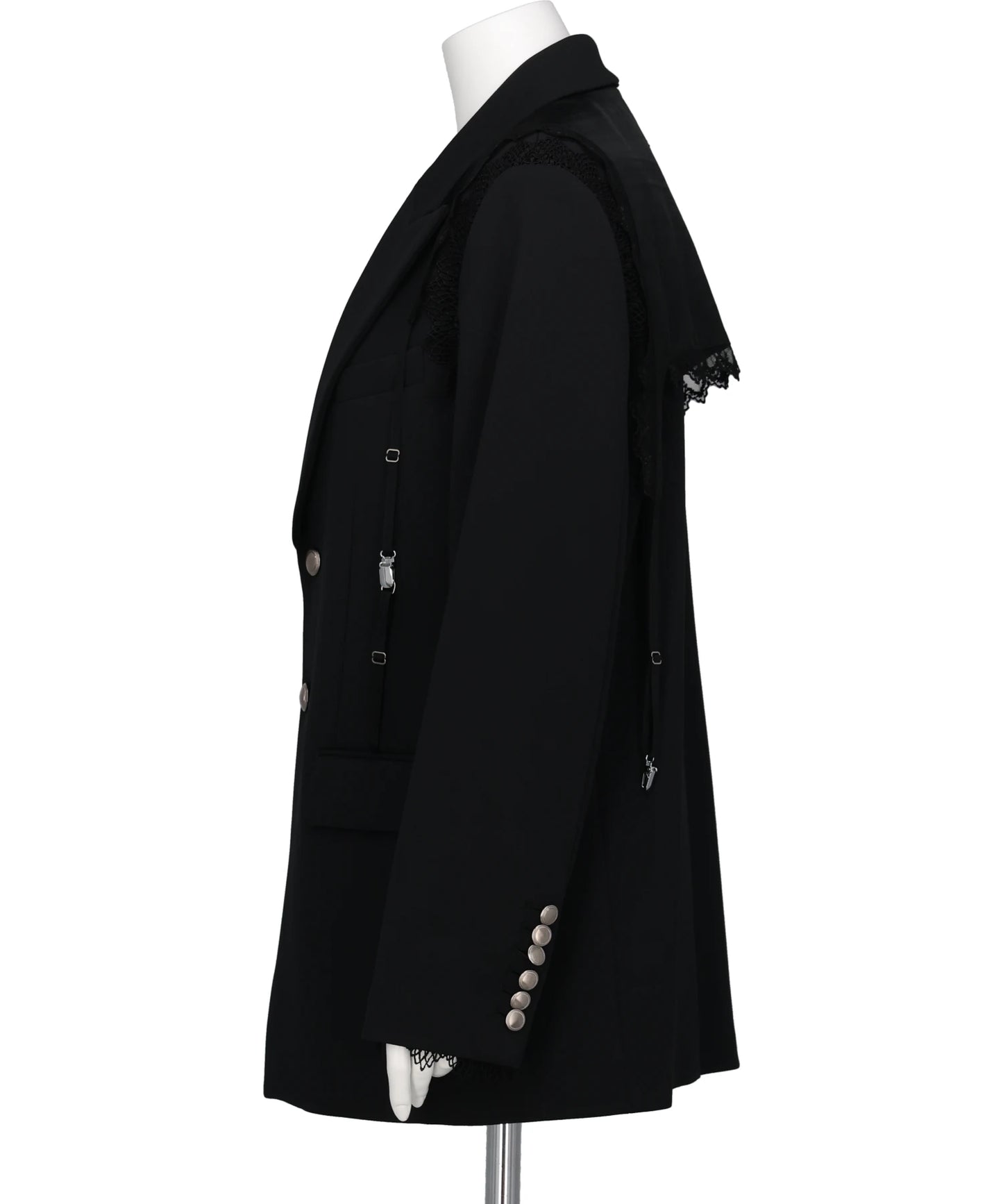 GARTER COLLAR PEAKED LAPEL JACKET